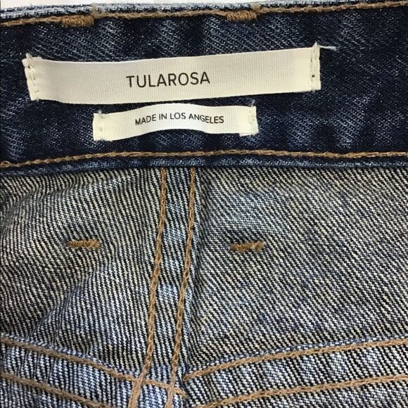 Tularosa Denim Mini Skirt Aubrey Raw Hem Jean Mini Skirt New Size 26 - Picture 7 of 9